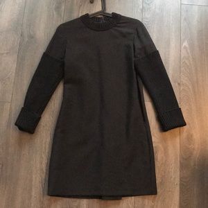 Vera Wang Black Wool Mohair Dress